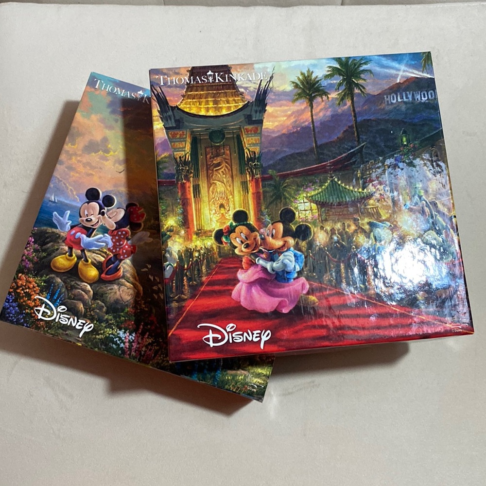 Disney Thomas Kincade Mickey Minnie Puzzle Bundle
